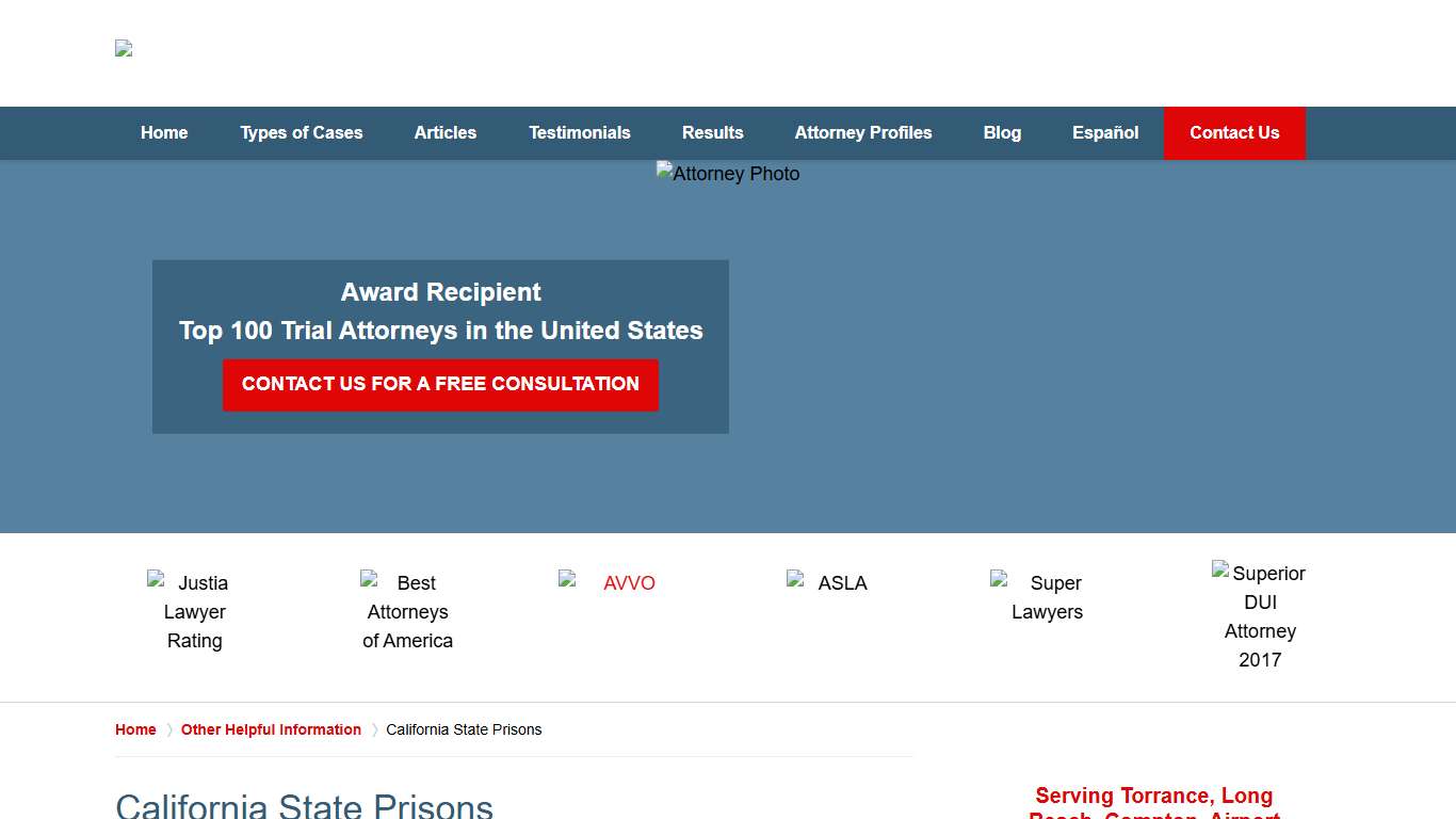 California State Prisons :: Torrance, California Criminal Lawyers Greg Hill & Associates